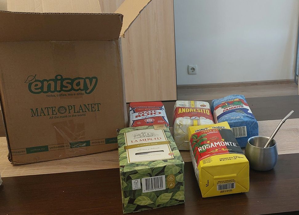 Йерба мате Yerba Mate Сет Rosemonte Mate Rojo  Andresito La Merced Parajito +  бомбила и калабаса