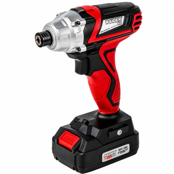 Masina de insurubat cu impact 1/4 hex 140nm 20v 2ah cu acumulator raid