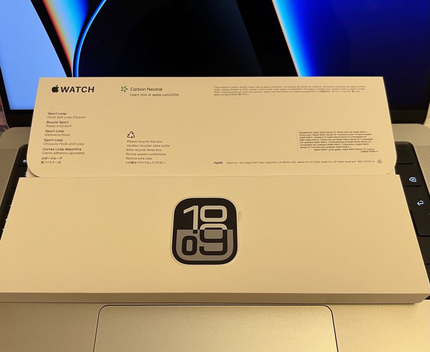 Apple Watch 10 46mm 5G Cell LTE Nou SIGILAT ! Silver Blue Cloud Alb