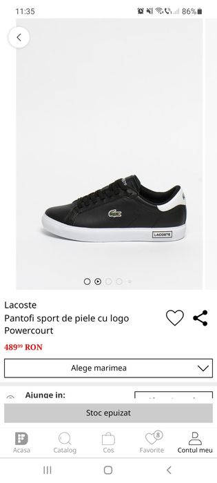 Pantofi sport Lacoste, piele naturala, mărimea 36