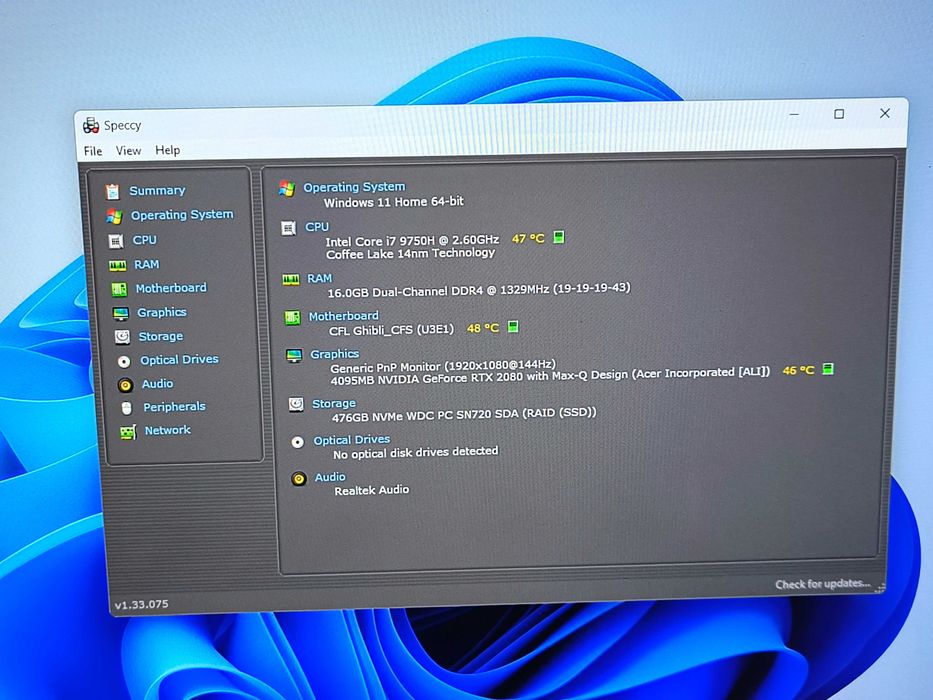 Acer predator triton 500 i7 9750h 16gb rtx 2080 8gb ssd 512gb