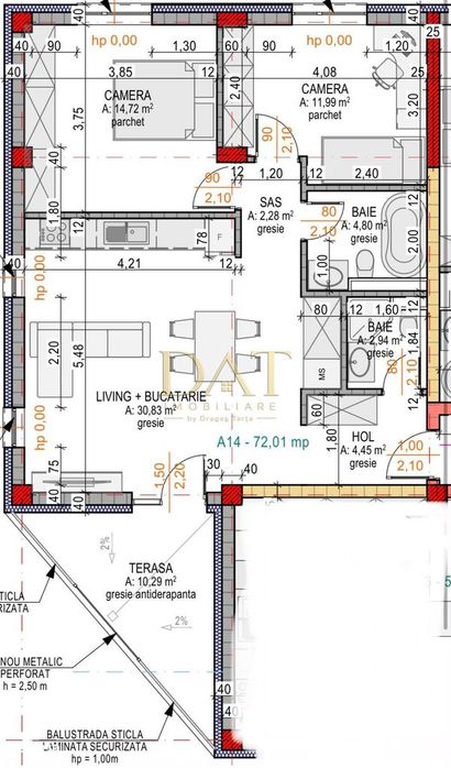 0% COMISION! Apartament 3 camere | 72 mp | terasa | Terra Gardens