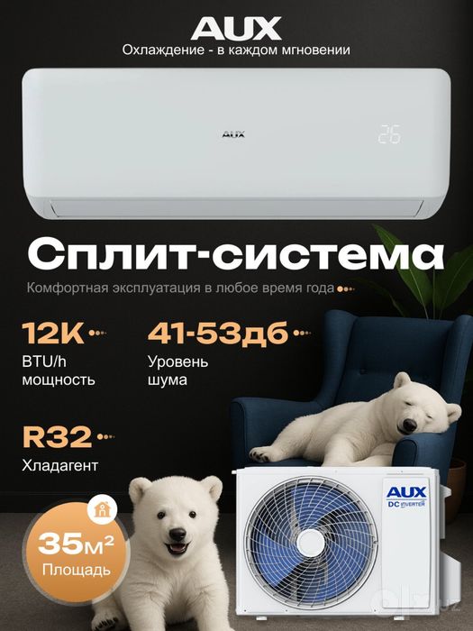 Кондиционер AUX ASW-H18A4/CARE Inverter 18 000 BTU — НОВЫЙ
