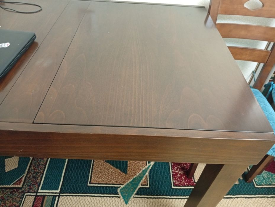 Стол деревянный обеденный, 120×80,