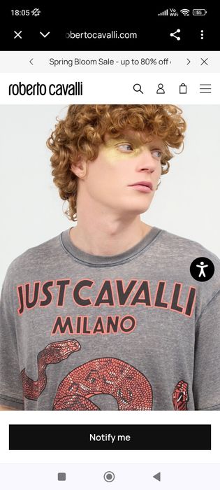Oferta Tricou JUST CAVALLI original 100% colectia noua marimea L model editie limitată