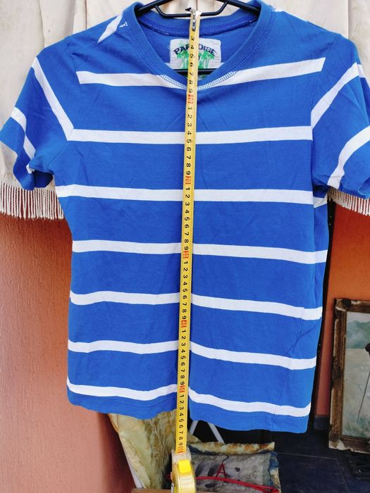 Tricou Paradise Alive – Dungi albastru/alb – Mărime 140 (9-10 ani)