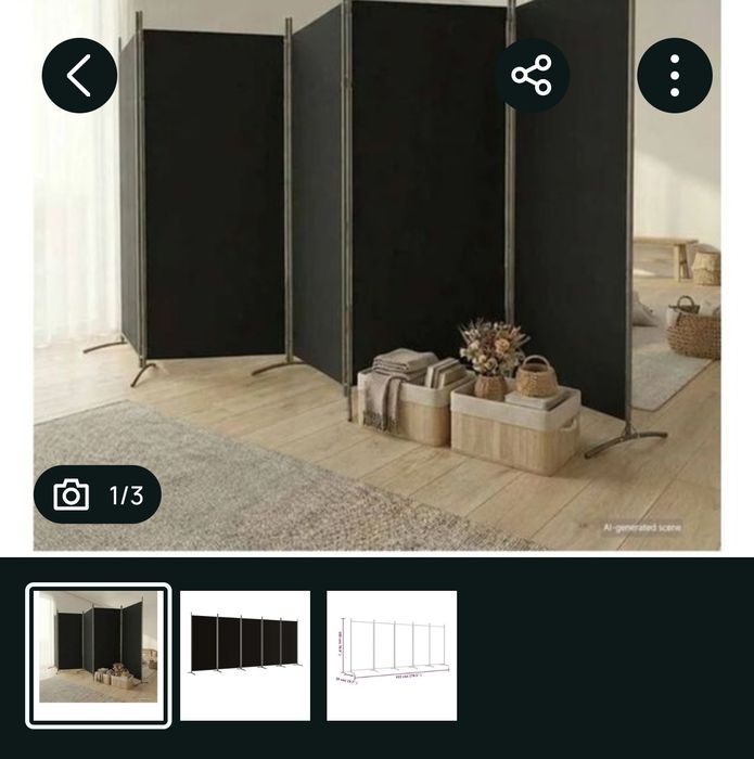Paravan de cameră cu 5 panouri, negru, 433x180 cm, textil

433x180 cm, textil