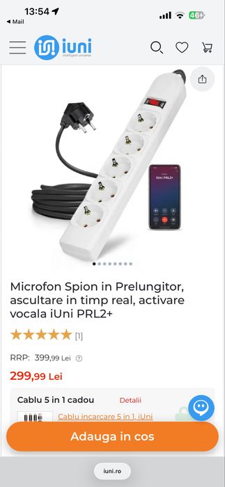 Microfon spion in prelungitor
