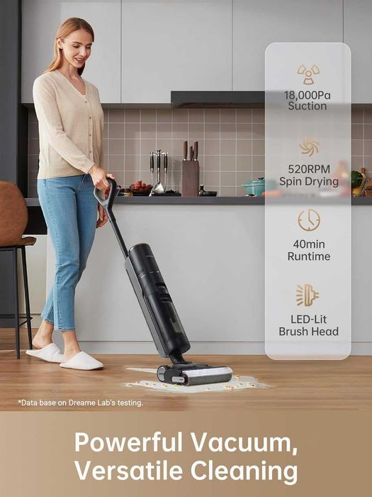 Прахосмукачка DREAME H13 Pro, вода и прах, сушене с горещ въздух 30мин
