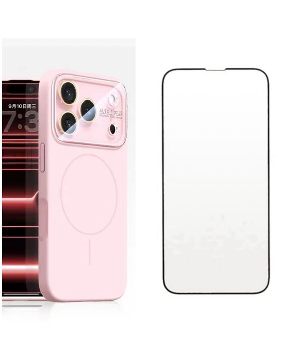 Iphone 17/PRO/PRO MAX Husa Magsafe Soft Line + Folie Sticla Curbata