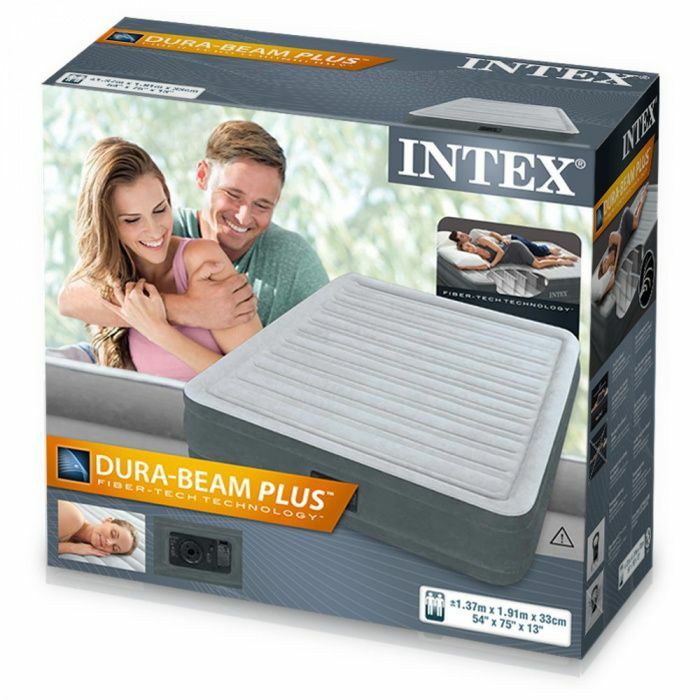 Кровать надувной-203х152х33 см. INTEX Самый лучший Доставка бесплатно