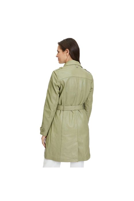 Geaca Lunga de Piele Dama Gipsy Olive Deschis Laily