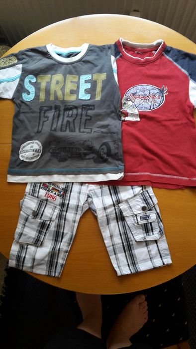 летни момчешки тениски и панталони, р. 104 - 116 под 2 лв.