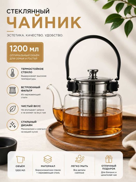Стеклянные чайники для пикника