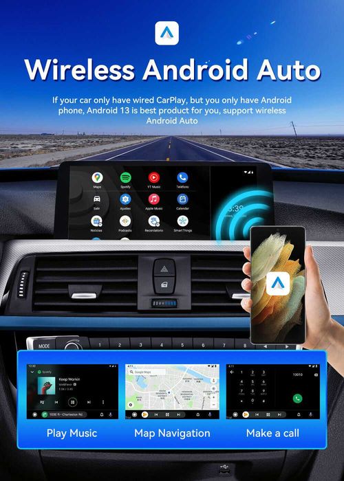 CarlinKit T-Box PLUS, операционна система Android 13, 4G SIM, 8/128GB