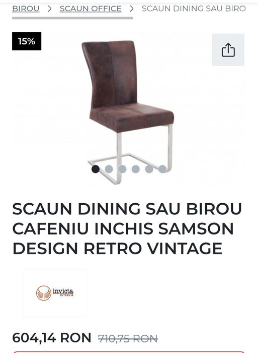 Scaun de birou piele ecologica