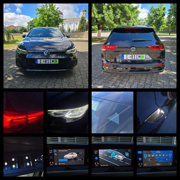 Vw Golf 8 Life 05/2021 2.0TDI 116CP Led Tabletă Climatronic digital Bord Virtual Jante Volan Încălzit Geamuri fumurii Front Assist Lane Assist Euro6