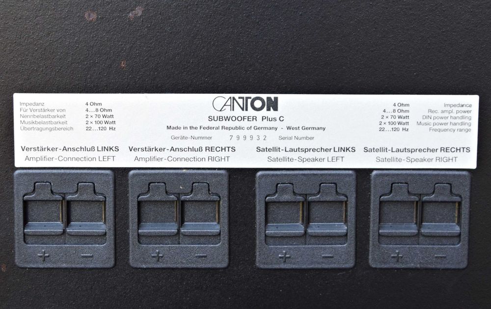 Subwoofer Canton Plus C, pasiv