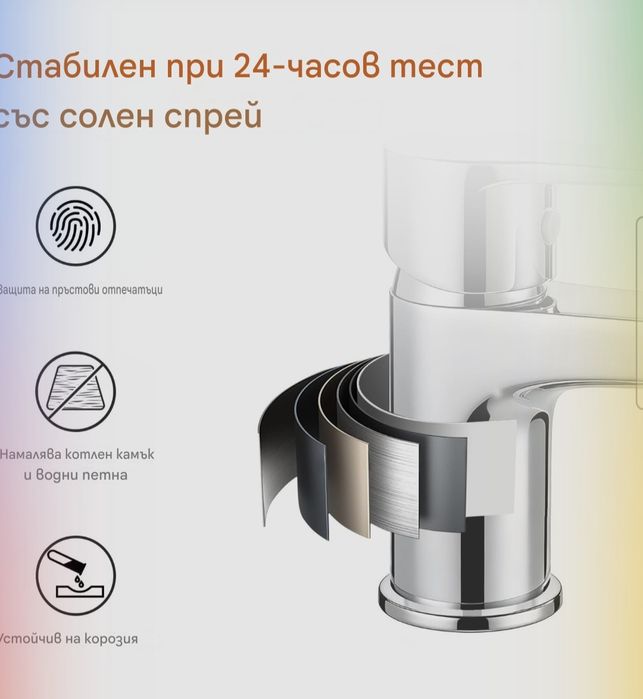 Ibergrif  смесител за баня,мивка,хромирана повърхност  против петна