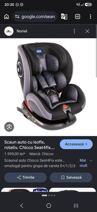 Scaun masina Chicco seat4fix rotire 360