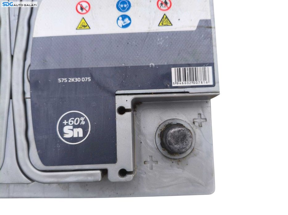 Baterie Acumulator Auto 75Ah 750A 5752K30075 ROMBAT Volkswagen Audi Seat Skoda Ford Opel Toyota BMW Mercedes Renault Peugeot Dacia  [B4730]