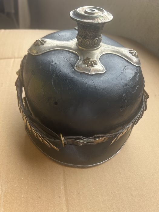 Casca originala prusaca ww1, coif german 1894 Baden Dragoner regiment 20