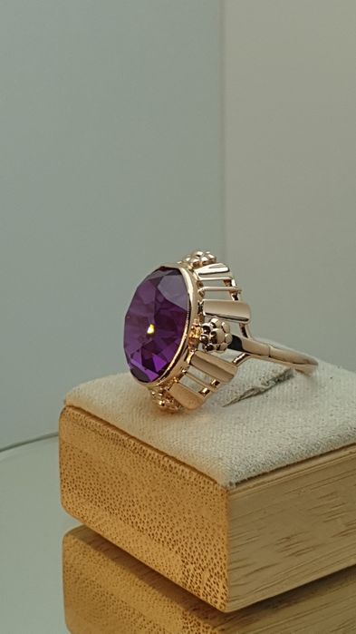 Ссср Рига завод Кольцо с Корунд Александритом 583пробы 18.5размер 7.53