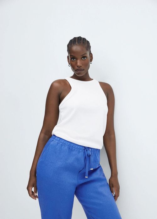 MANGO. Plus size. 100% лён. Женские брюки