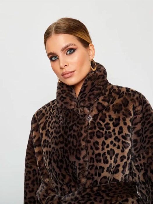 Леопардовая эко- шуба