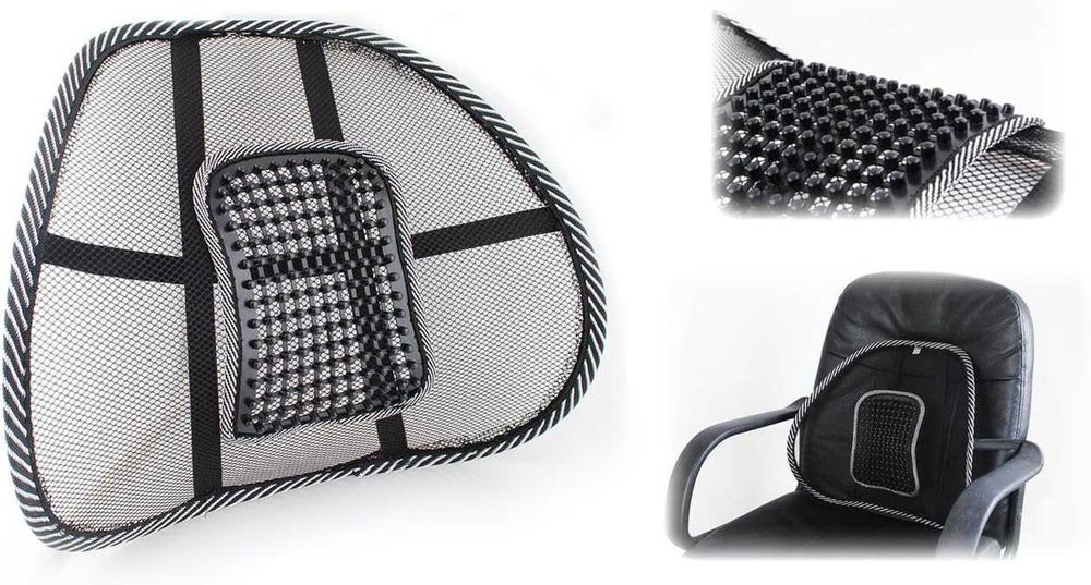 Suport lombar plasa mesh respirabil pentru birou sau masina 40x39 cm