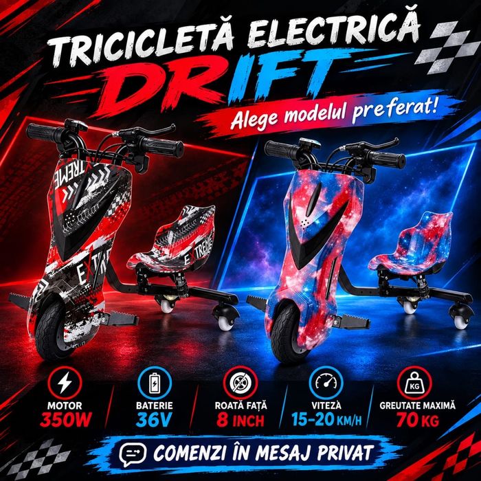 Tricicleta drift electrica