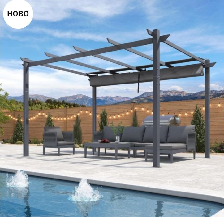 Градинска Пергола с подвижен покрив Чисто нова