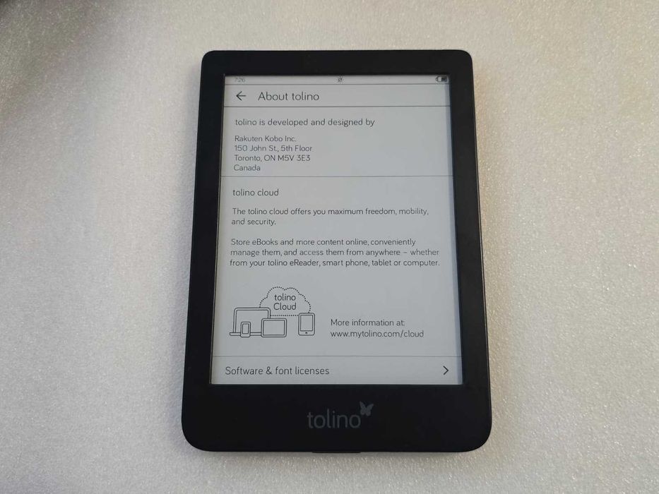E-book Reader Tolino Shine 3, 6 inch, 8GB, Wi-Fi, Iluminare smartLight