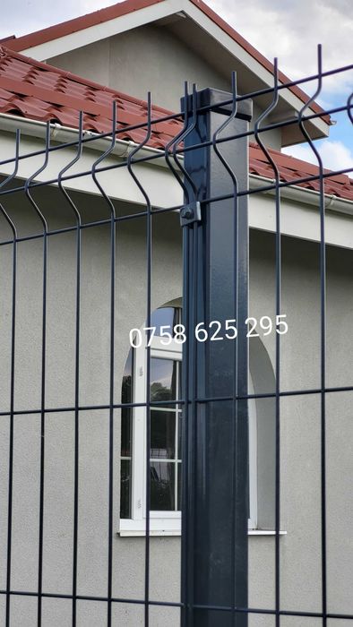 Panou bordurat zincat / plasa gard /  plasa verde / gard gri antracit