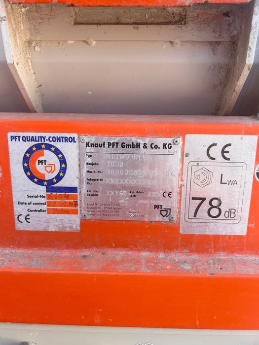 Монофазна машина за мазилки PFT RÜTMO M PLUS