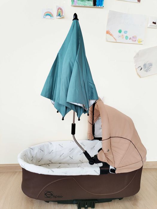 Универсален чадър за количка с UV50+ защита и гъвкаво рамо