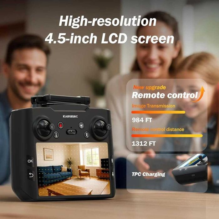 K600 GPS дрон с камера, 4.5-инчов LCD екран,  SD карта с GPS дрон