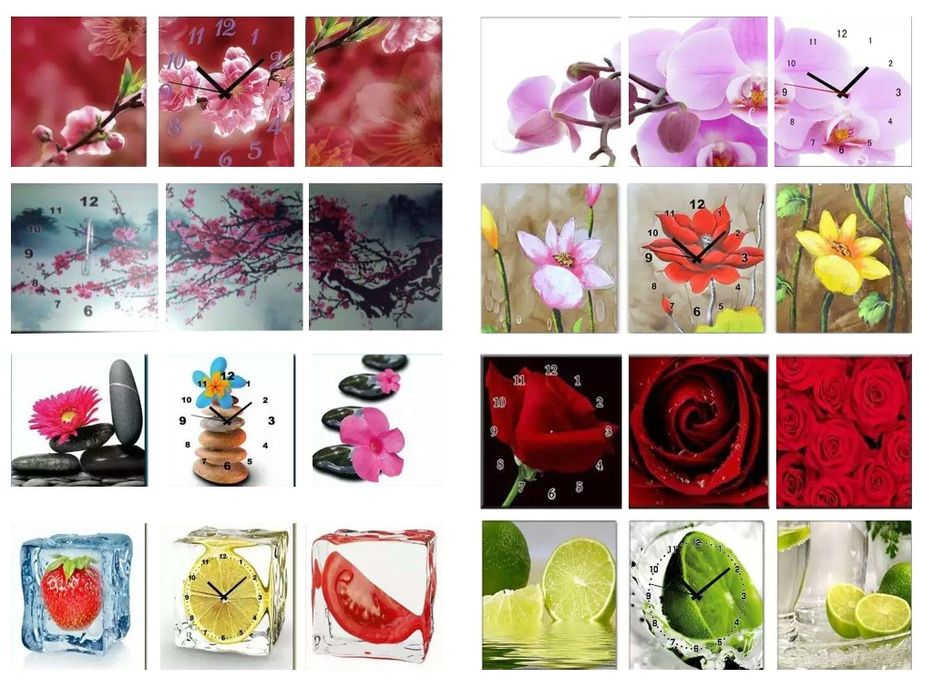 Модульная картина с часами