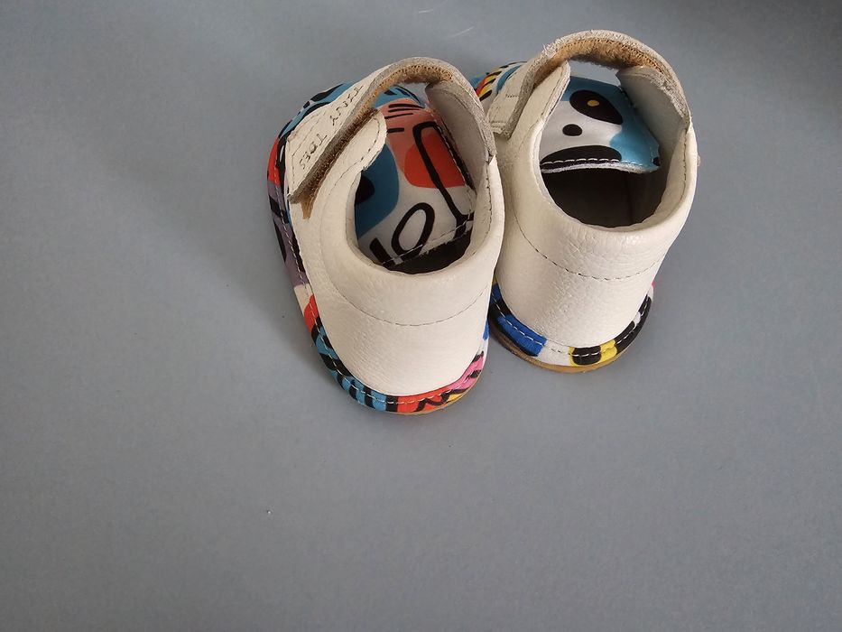 Pantofi piele-textil bebe nr 19