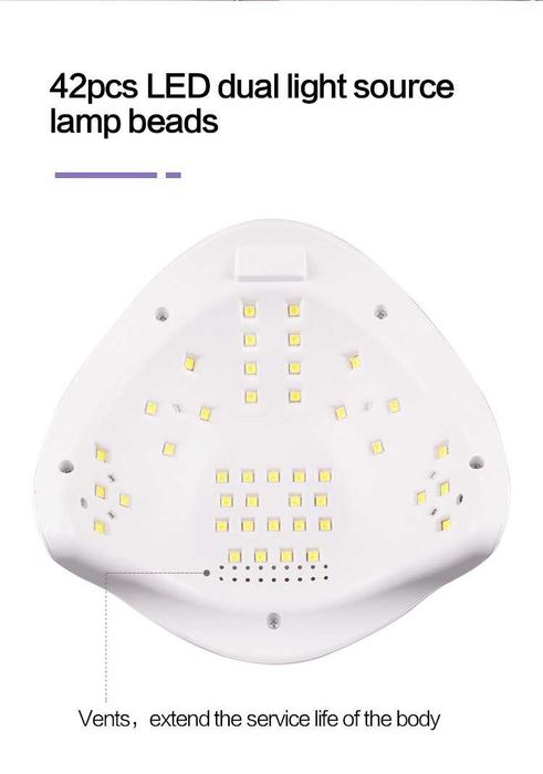168W, 42 диода UV/LED Лампа, печка за нокти,маникюр,педикюр