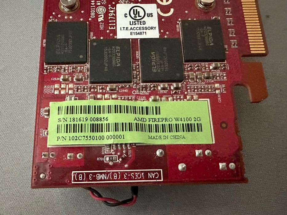 AMD FirePro W4100 - нископрофилна видео карта