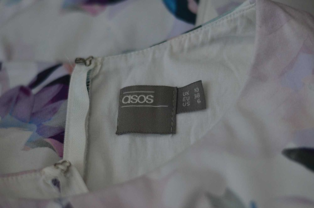 Rochie midi de zi, ASOS, motive florale, marimea 36 -38