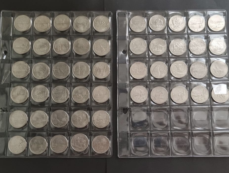 САЩ. 1/4 Американски долари . Quarter . 50 бройки . Пълен комплект.