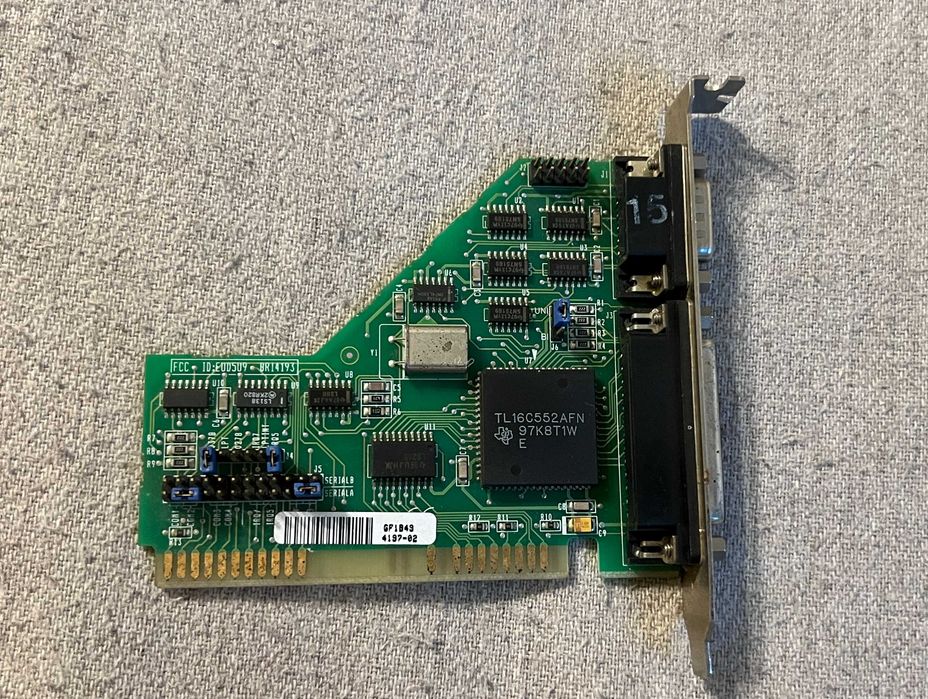 Placa HP PCI cu port serial si paralel TL16C552AFN pentru colectionari
