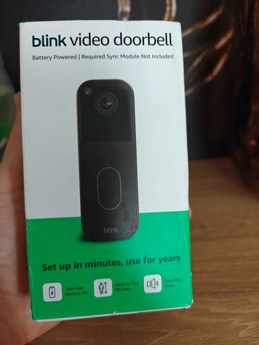 Blink Wireless Video Doorbell (2nd Gen)–Negru | 1440p HD | Alexa | US