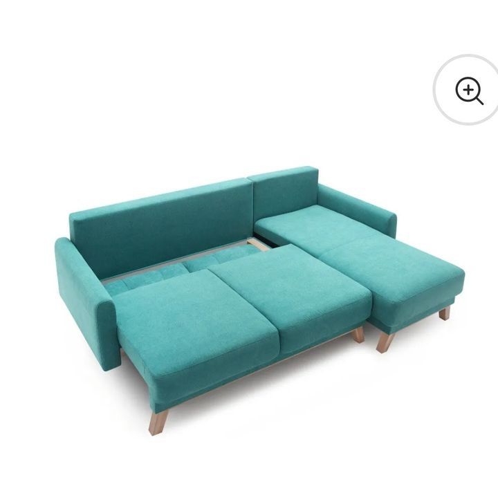 Colțar extensibil cu ladă de depozitare