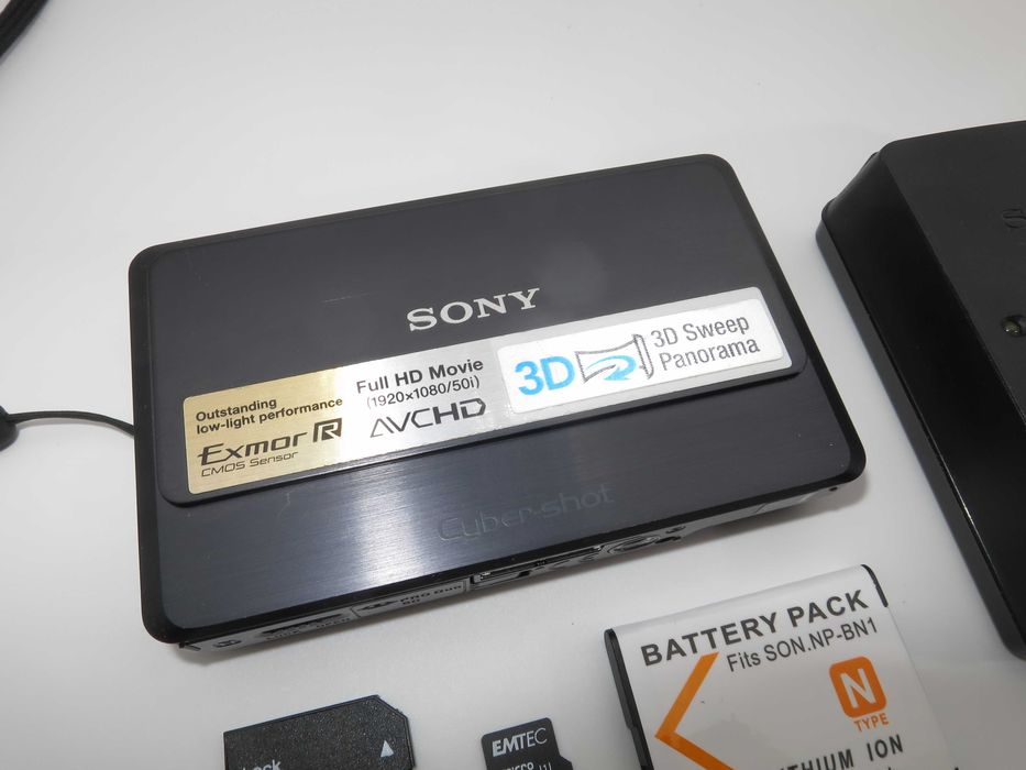 Sony Cyber-shot DSC TX9 ултра тънък и компактен фотоапарат, дигитална камера с голям тъч екран, Exmor R в отлично състояние, пълен комплект