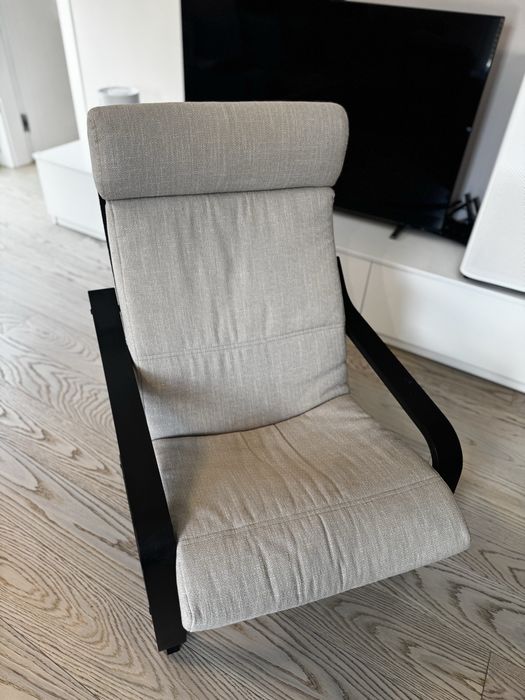 Фотьойл IKEA ПОАНГ/POÄNG - черна рамка