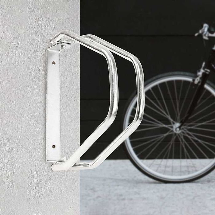 Стенна паркинг стойка за градски велосипед MARTAR Стоманена, Сребриста