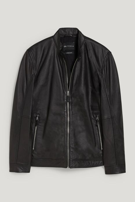 Geaca din piele nappa de miel premium C&A